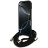 Originalus GUESS 4G Big Logo Cord Strap Crossbody dėklas, skirtas iPhone 17, rudos spalvos