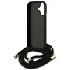 Originalus GUESS 4G Big Logo Cord Strap Crossbody dėklas, skirtas iPhone 17, rudos spalvos