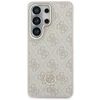 Dėklas Guess 4G Big Rhinestone Triangle Strap MagSafe for Samsung Galaxy S26 Ultra rožinės spalvos