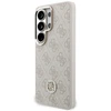 Dėklas Guess 4G Big Rhinestone Triangle Strap MagSafe for Samsung Galaxy S26 Ultra rožinės spalvos