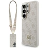 Dėklas Guess 4G Big Rhinestone Triangle Strap MagSafe for Samsung Galaxy S26 Ultra rožinės spalvos