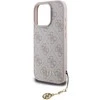 Guess 4G Charm dėklas skirtas Apple iPhone 16 Pro Max Tone on Tone Rožinė