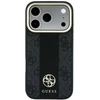 Dėklas Guess Case for IPHONE 18 Pro Max/17 Pro max compatible with MagSafe (Stripe Round and Classic Logos 4G) juodas