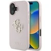 Dėklas Guess Grained Big 4G Logo Small Classic Logo Apple iPhone 16 rožinės spalvos