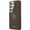Guess PU 4G Resin Metal Logo dėklas skirtas Samsung Galaxy S26 Ultra rudos spalvos