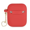 Apple AirPods Guess silikoninis Charm Heart Collection (GUA2LSCHSR) ausinių dėklas raudonos spalvos
