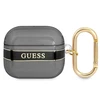 Dėklas GUESS GUA3HTSK AIRPODS 3 COVER Juodas/Juodas STRAP COLLECTION