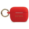 Dėklas Guess Silicone Glitter Case for AirPods Pro - Raudona