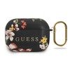 Guess Apsauginis dėklas GUACAPTPUBKFL04 N.4 Flower Collection, skirtas AirPods Pro juodai raudonas