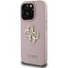 Dėklas Guess PU Grained 4G Metal Logo dėkals tavo Apple iPhone 15 Pro Max rožinės spalvos