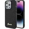 Guess GUHCP15LPSFDGSS Apple iPhone 15 Pro 6.1″ sidabrinis kietas dėklas Sequin Script Metal