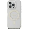 Guess IML Glitter Ring MagSafe Apple iPhone 16 Pro dėklas telefonui skaidrus