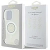 Guess GUHMP16LPFTDTEH Apple iPhone 16 Pro 6.3″ baltos spalvos kietas dėklas IML Rhinestones MagSafe