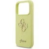 Dėklas Guess Liquid Silicone 4G Metal Logo Case for Apple iPhone 17 Pro geltonos spalvos