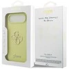 Guess Liquid Silicone 4G Metal Logo dėklas skirtas Apple iPhone 17 Air geltonos spalvos