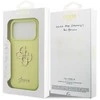Dėklas Guess Liquid Silicone 4G Metal Logo Case for Apple iPhone 17 Pro geltonos spalvos