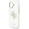 Guess PC/TPU Mirror 4G Glitter Logo MagSafe dėklas skirtas Apple iPhone 17 auksos spalvos