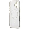Guess PC/TPU Mirror 4G Glitter Logo MagSafe dėklas skirtas Apple iPhone 17 auksos spalvos