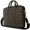 Guess 4G Peony Front Pocket Zipper Triangle Logo Nešiojamas kompiuteris Bag 16" - Juodas