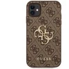 „Guess“ – „Guess PU 4G“ metalinis dėklas su logotipu, skirtas „iPhone 11“, rudas