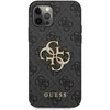 „Guess“ metalinis dėklas „Apple iPhone 12 Pro Max“ su logotipu, pilkas