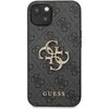 Guess Case GUHCP13M4GMGGR Apple iPhone 13 pilkas / pilkas kietas dėklas 4G didelis metalinis logotipas