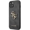 Guess Case GUHCP13M4GMGGR Apple iPhone 13 pilkas / pilkas kietas dėklas 4G didelis metalinis logotipas