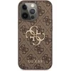 „Guess“ – „Guess PU 4G“ metalinis dėklas su logotipu, skirtas „iPhone 13 Pro“, rudas