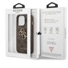 „Guess“ – „Guess PU 4G“ metalinis dėklas su logotipu, skirtas „iPhone 13 Pro“, rudas