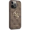 „Guess“ – „Guess PU 4G“ metalinis dėklas su logotipu, skirtas „iPhone 13 Pro“, rudas