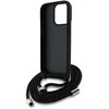 Guess PU 4G Metal Logo Crossbody Strap dėklas skirtas Apple iPhone 15 Pro Max rožinės spalvos