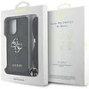 GUESS dėklas skirtas Apple iPhone 16 GUHCP16SP4GMGCRK (CBDY PU 4G Big Logo W/Cord Strap) juodos spalvos