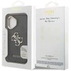 Guess PU 4G Metal Logo Stand Camera Frame dėklas skirtas Apple iPhone 16 juodos spalvos