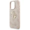 Guess PU 4G Metal Logo Strap dėklas skirtas Apple iPhone 15 Pro Max rožinės spalvos