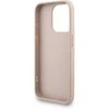 Guess PU 4G Metal Logo Strap dėklas skirtas Apple iPhone 15 Pro Max rožinės spalvos