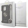 Guess PU 4G Metal Logo Strap dėklas skirtas Apple iPhone 16 Pro Max juodos spalvos
