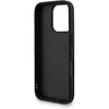 Guess PU 4G Metal Logo Strap dėklas skirtas Apple iPhone 16 Pro Max juodos spalvos