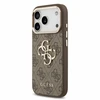 Guess PU 4G Metal Logo Strap Dėklas iPhone 18 Pro Brown
