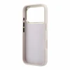 Guess PU 4G Strass Metal Logo dėklas skirtas iPhone 18 Pro Max rožinės spalvos