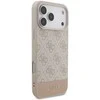 Guess PU 4G Stripe dėklas skirtas Apple iPhone 17 Pro Max Rožinė