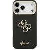 Guess PU Grained 4G Logo Stand Camera Frame dėklas skirtas Apple iPhone 17 Pro Max juodos spalvos