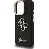 Guess PU Grained 4G Logo Stand Camera Frame dėklas skirtas Apple iPhone 15 Pro juodos spalvos
