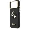Guess PU Grained 4G Logo Stand Camera Frame dėklas skirtas Apple iPhone 17 Pro Max juodos spalvos