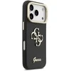 Guess PU Grained 4G Logo Stand Camera Frame dėklas skirtas Apple iPhone 17 Pro juodos spalvos
