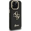 Guess PU Grained 4G Logo Stand Camera Frame dėklas skirtas Apple iPhone 15 Pro juodos spalvos