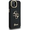 Guess PU Grained 4G Logo Stand Camera Frame dėklas skirtas Apple iPhone 15 juodos spalvos