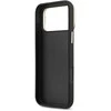 Guess PU Grained 4G Logo Stand Camera Frame dėklas skirtas Apple iPhone 17 Pro Max juodos spalvos