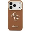 Guess PU Grained 4G Logo Stand Camera Frame dėklas skirtas Apple iPhone 17 Pro rudos spalvos