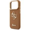 Guess PU Grained 4G Logo Stand Camera Frame dėklas skirtas Apple iPhone 17 Pro rudos spalvos