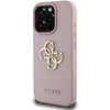 Guess PU Grained 4G Metal Logo Apple iPhone 15 Pro dėklas telefonui rožinės spalvos